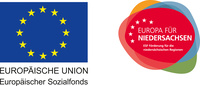 Logos des Europäischen Sozialfonds der Europäische Union und von "Europa für Niedersachsen"